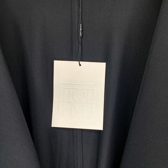 Totême Women's Signature Flowing Twill Trench Coat Black Pre-Fall '24 - Picture 14 of 16